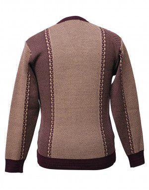 Men pure wool sweater designer brown